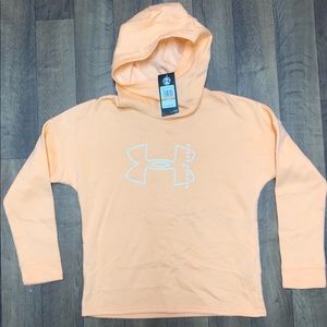 NWT Under Armour Orange Big Logo Hoodie.